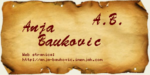 Anja Bauković vizit kartica